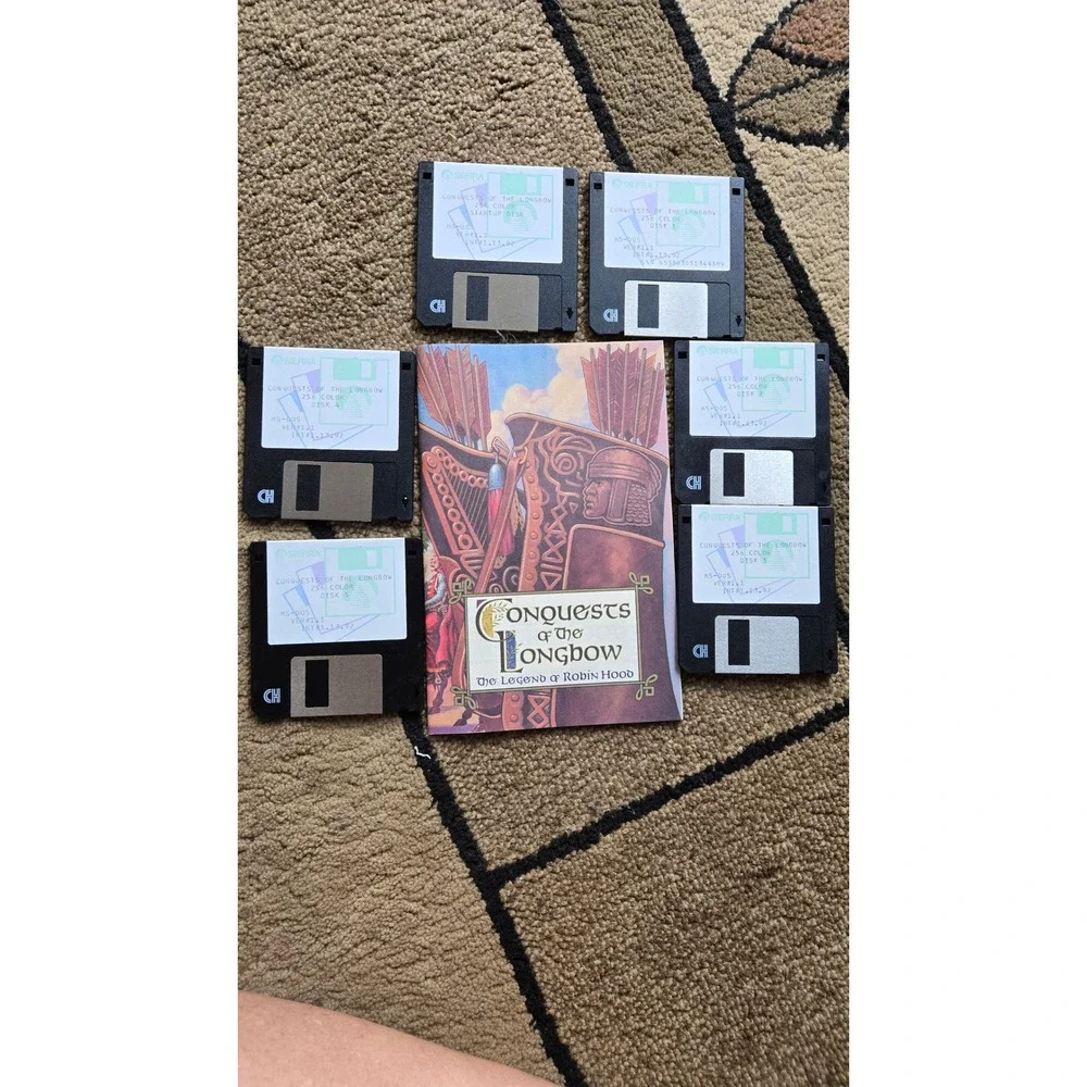 Sierra Conquests of the Longbow Legend of Robin Hood MS-DOS 3.5 Floppy Disk Game